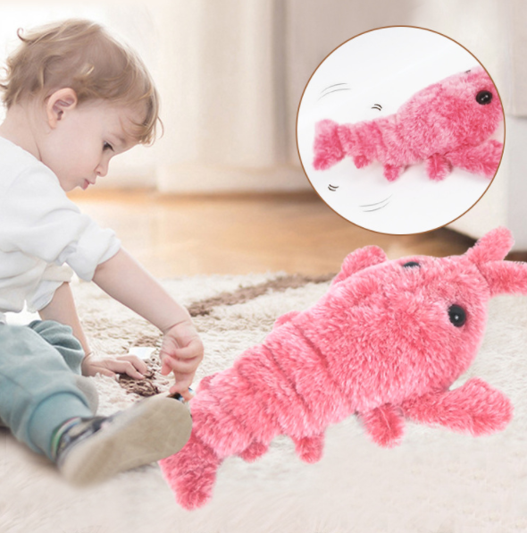 Pet Toys Electric Jumping Shrimp | USB Charging Pets Toy