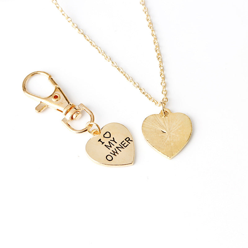 Love My Owner | I love My Dog|  Pet Dog Bone Necklace