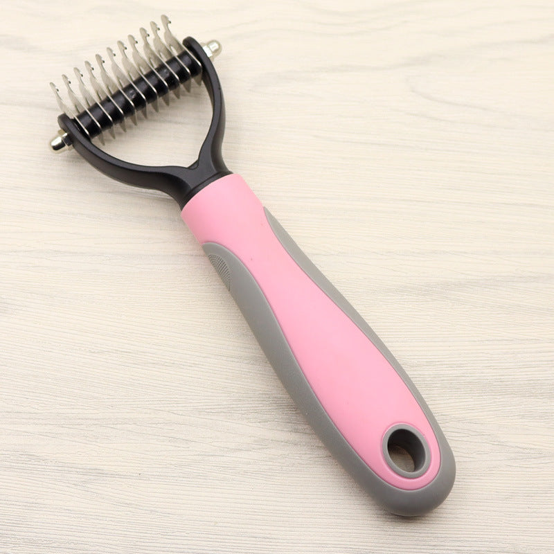 Pet Long-haired Dog knot Comb Double-sided Blade Dog