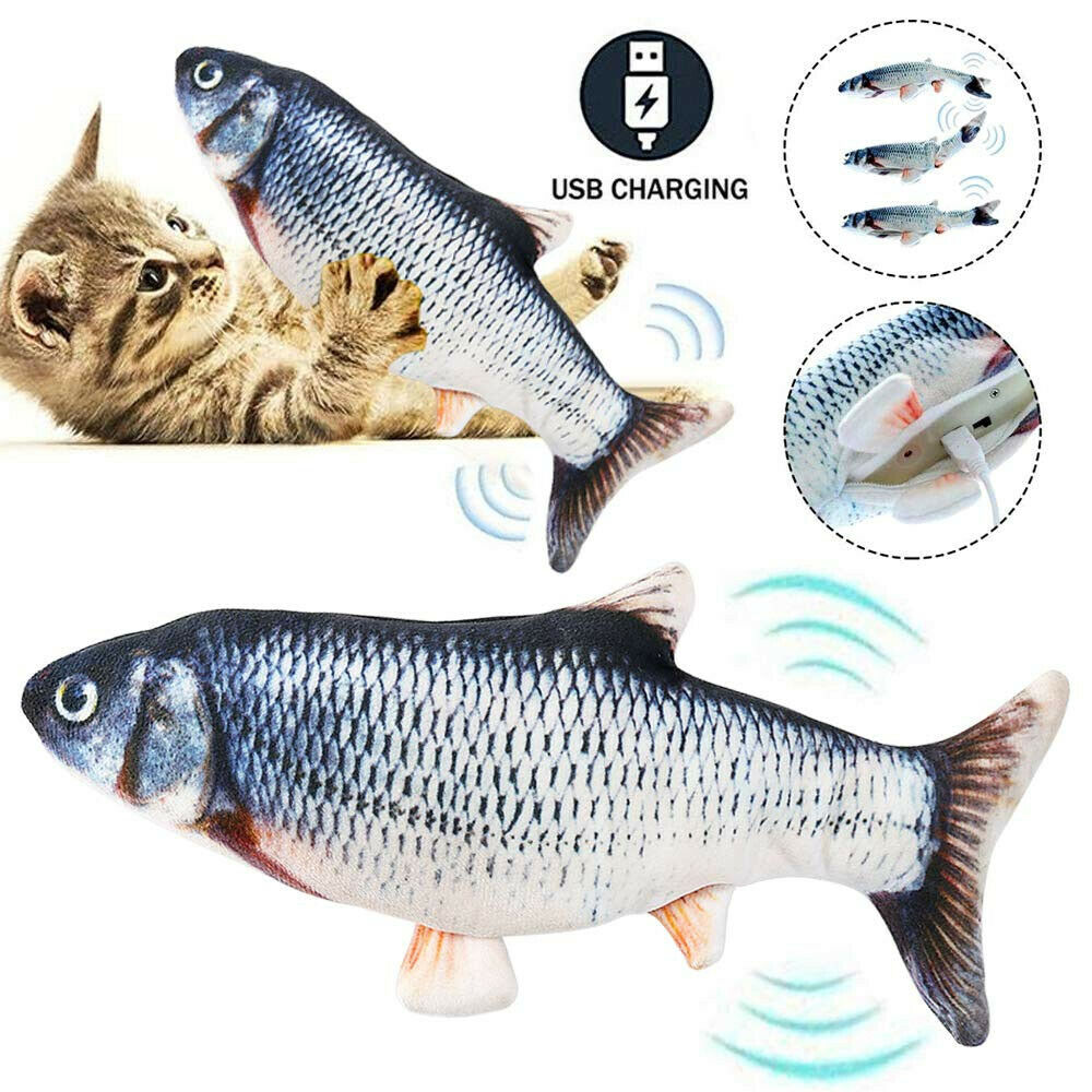 Electric Fish Cat Toy Realistic Interactive Kicker