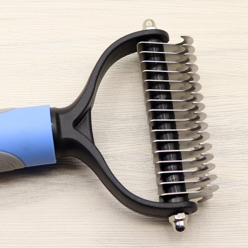 Pet Long-haired Dog knot Comb Double-sided Blade Dog