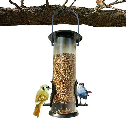 Pet Bird Feeder Feed Station Hanging Garden Plastic Feeder