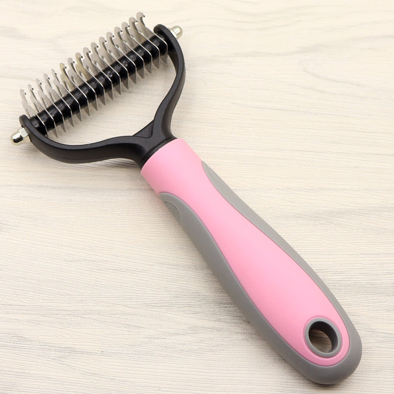 Pet Long-haired Dog knot Comb Double-sided Blade Dog