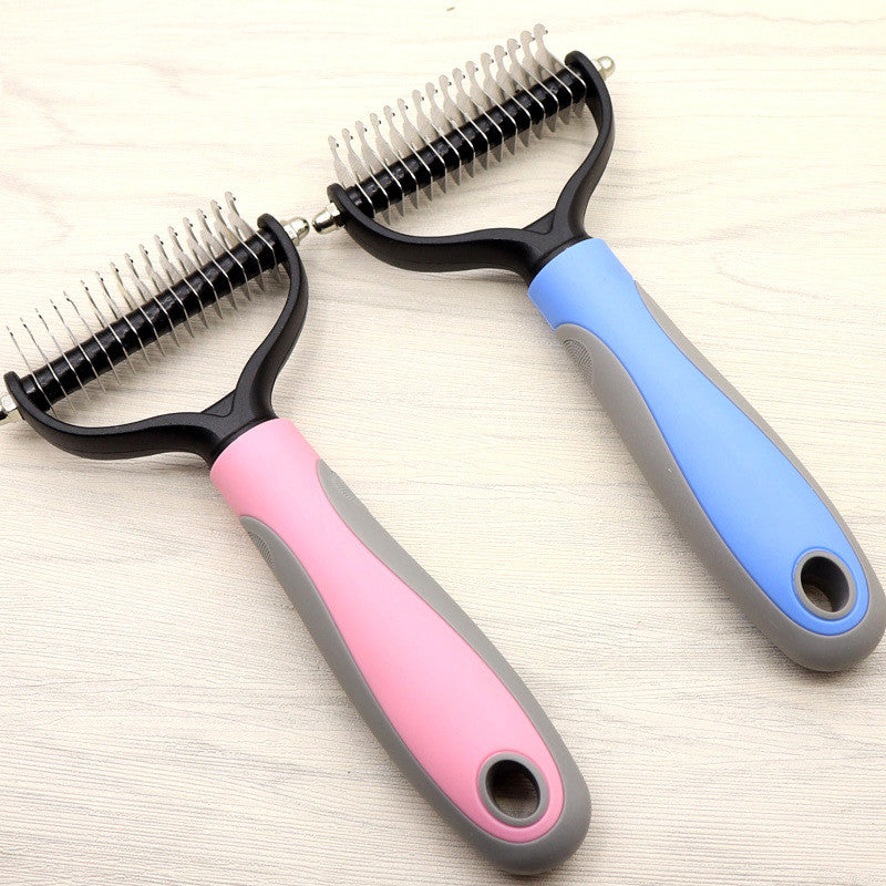 Pet Long-haired Dog knot Comb Double-sided Blade Dog