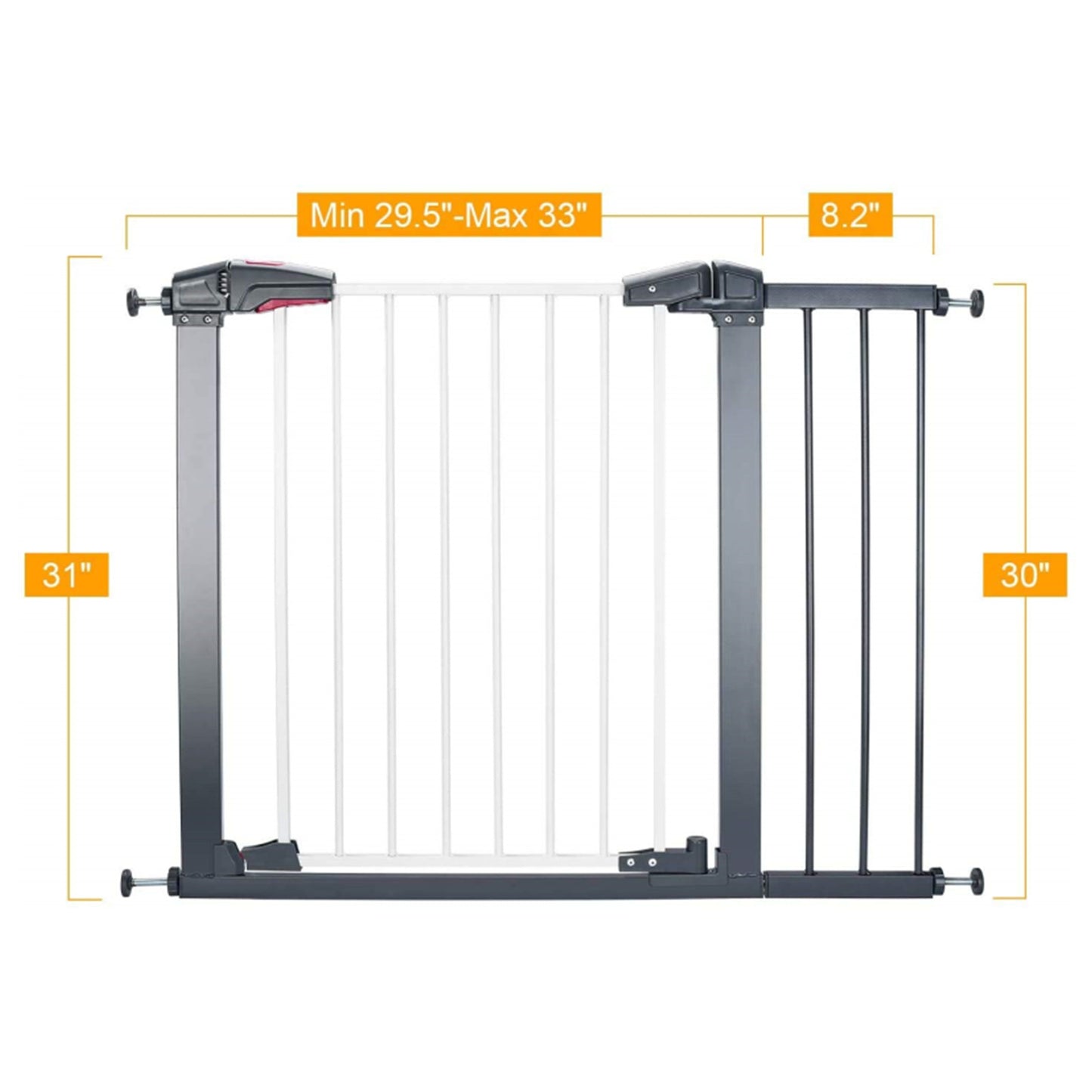 Safe Gate With 4 Pressured Adjustment Bolts ,Stair Gate For Pets