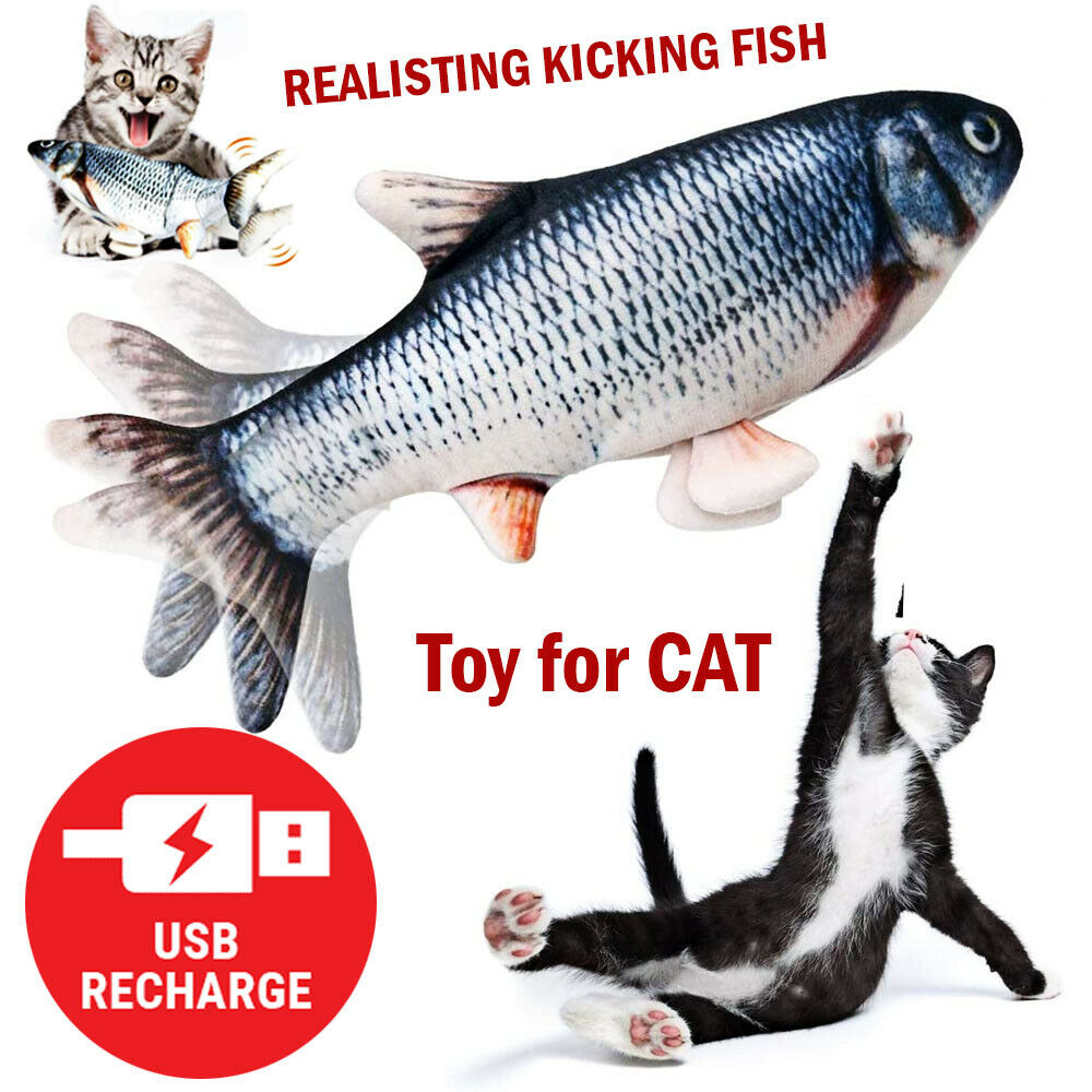 Electric Fish Cat Toy Realistic Interactive Kicker