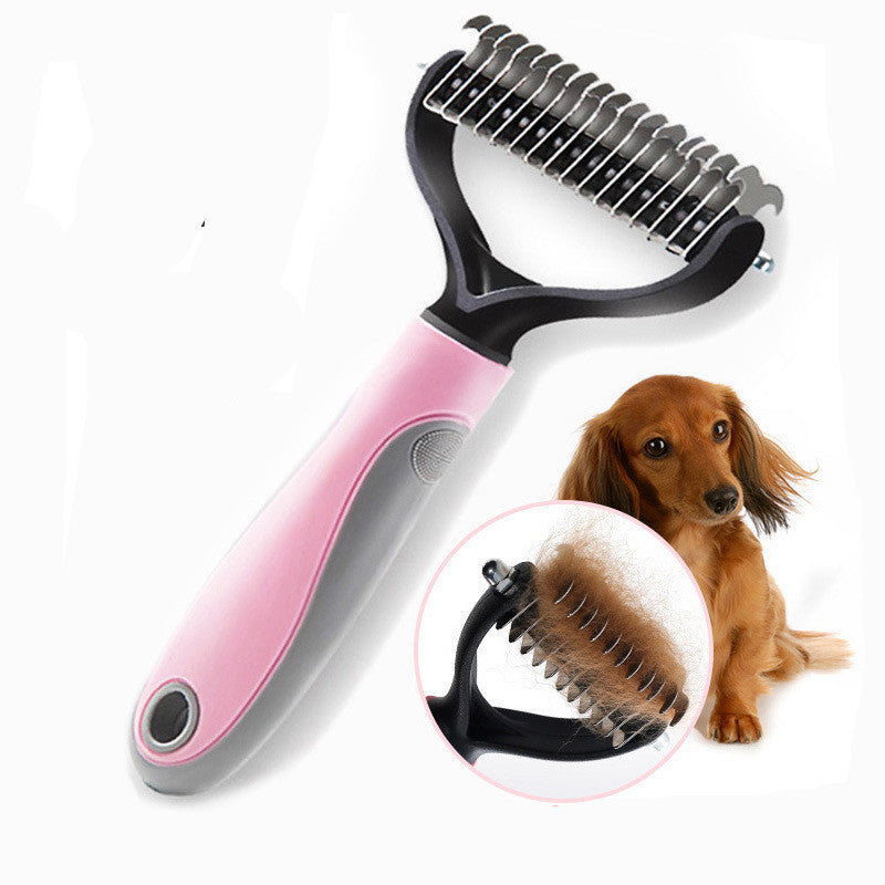 Pet Long-haired Dog knot Comb Double-sided Blade Dog