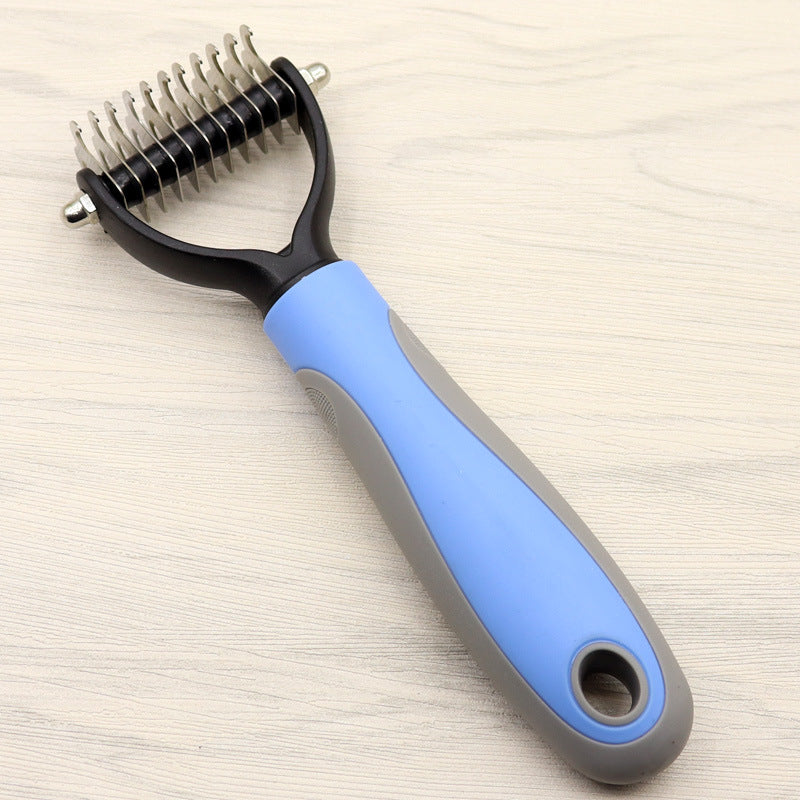 Pet Long-haired Dog knot Comb Double-sided Blade Dog