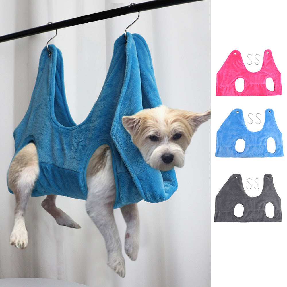 Pet Dog Cat Grooming Hammock Harness, Dog Restraint Bag