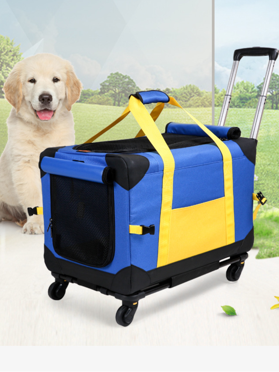 Pet Rolling Carrier With Wheels | Transport Box Dog Strollers For Small Dogs, Cats