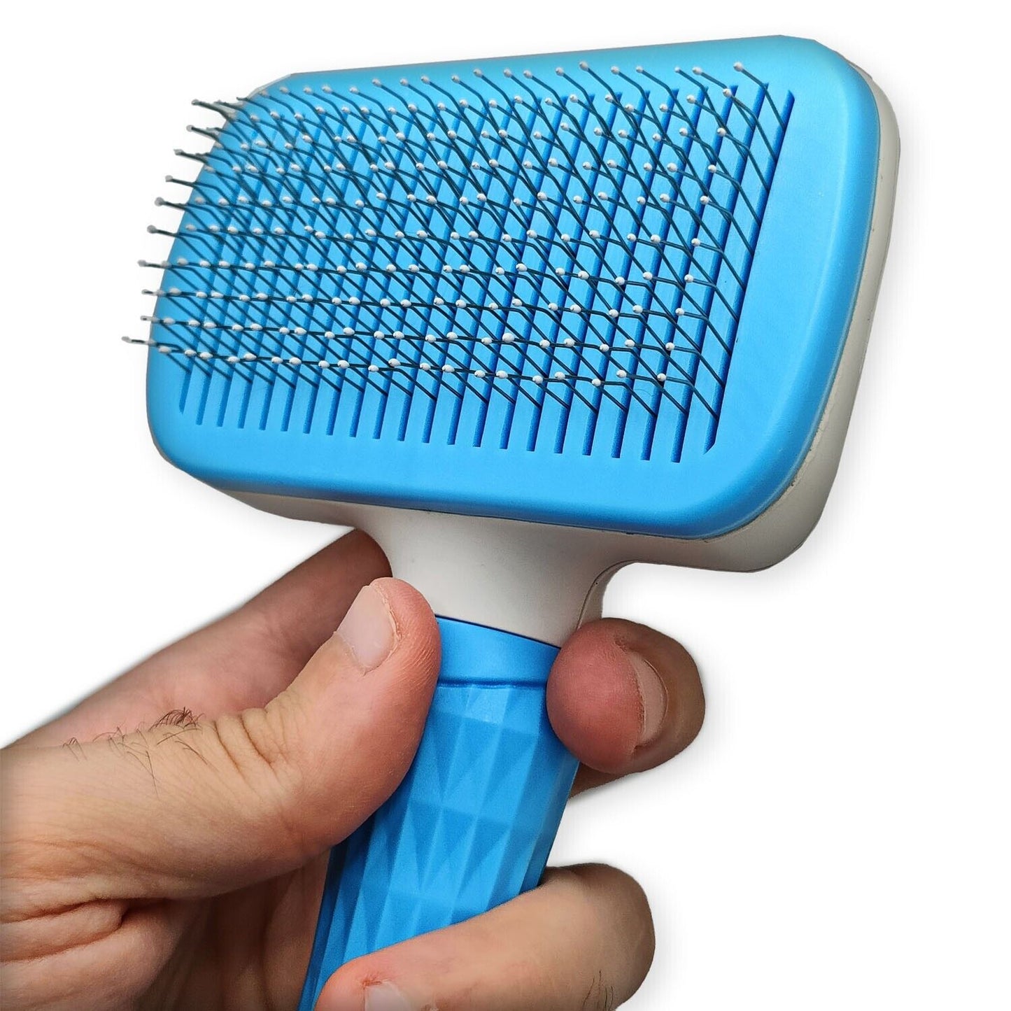 Handle Shedding Pet Hair Brush Grooming Comb Self Cleaning Tool