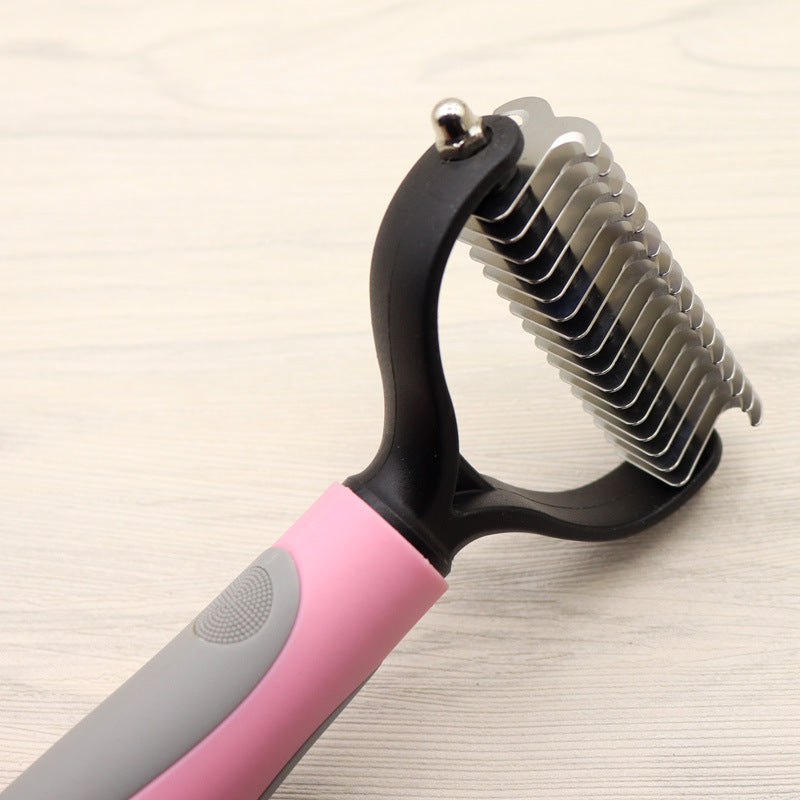 Pet Long-haired Dog knot Comb Double-sided Blade Dog