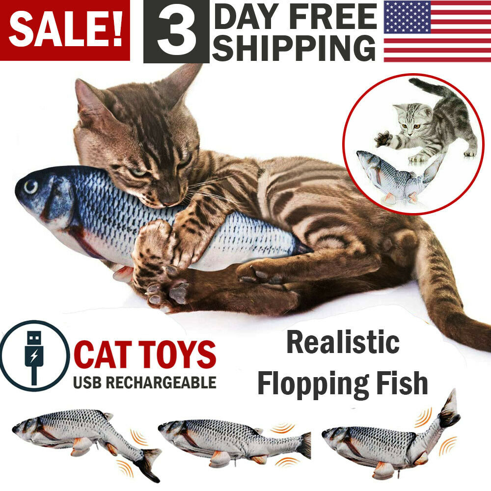 Electric Fish Cat Toy Realistic Interactive Kicker