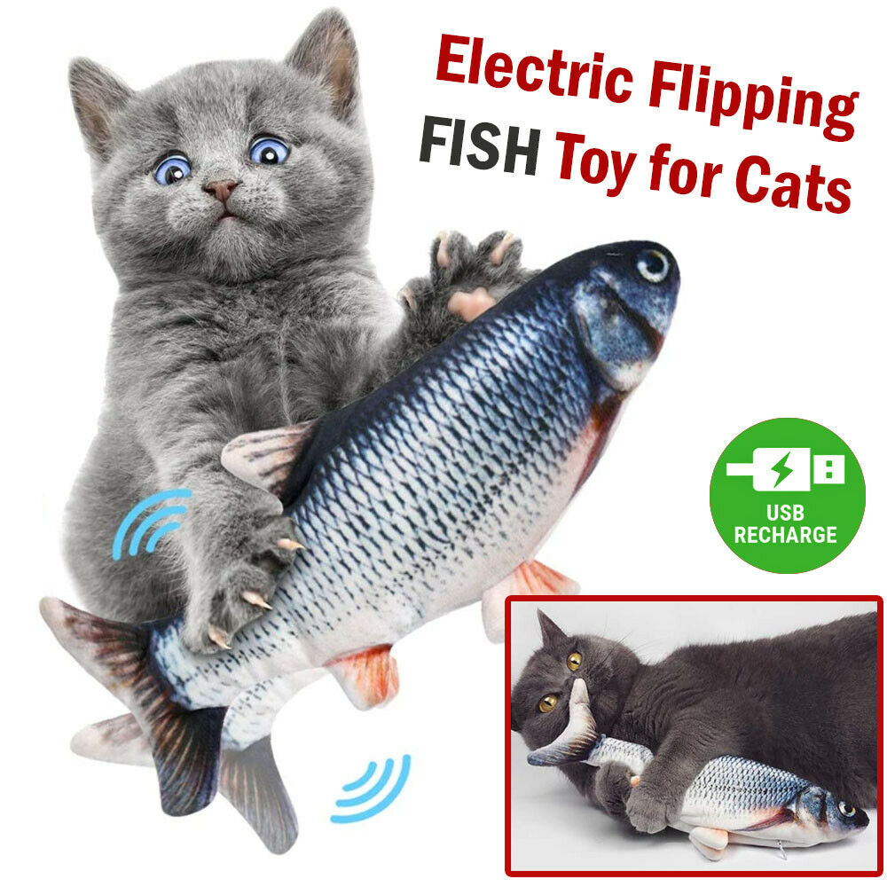 Electric Fish Cat Toy Realistic Interactive Kicker