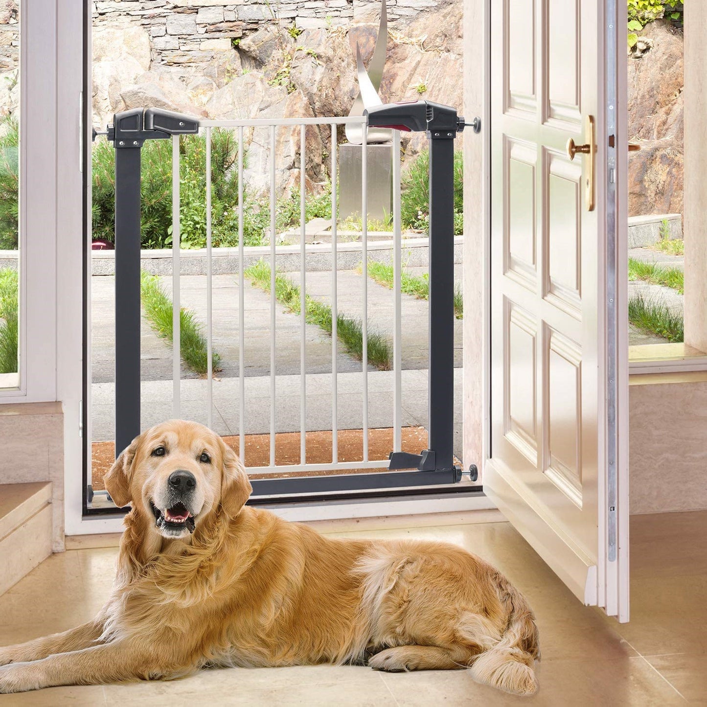 Safe Gate With 4 Pressured Adjustment Bolts ,Stair Gate For Pets