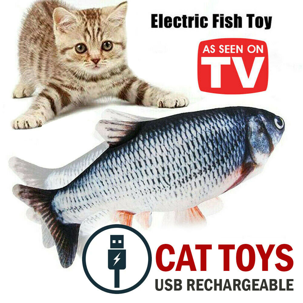 Electric Fish Cat Toy Realistic Interactive Kicker