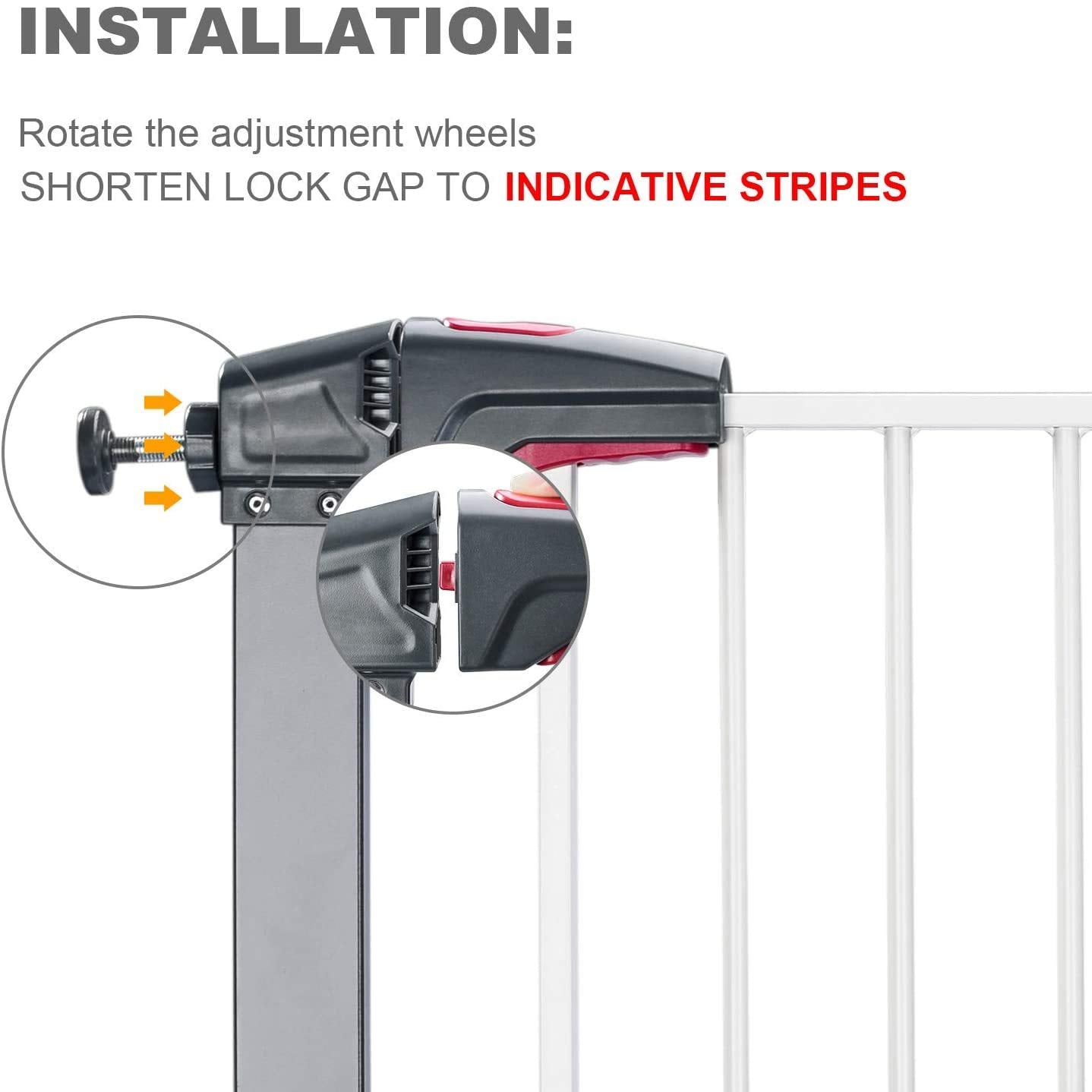 Safe Gate With 4 Pressured Adjustment Bolts ,Stair Gate For Pets