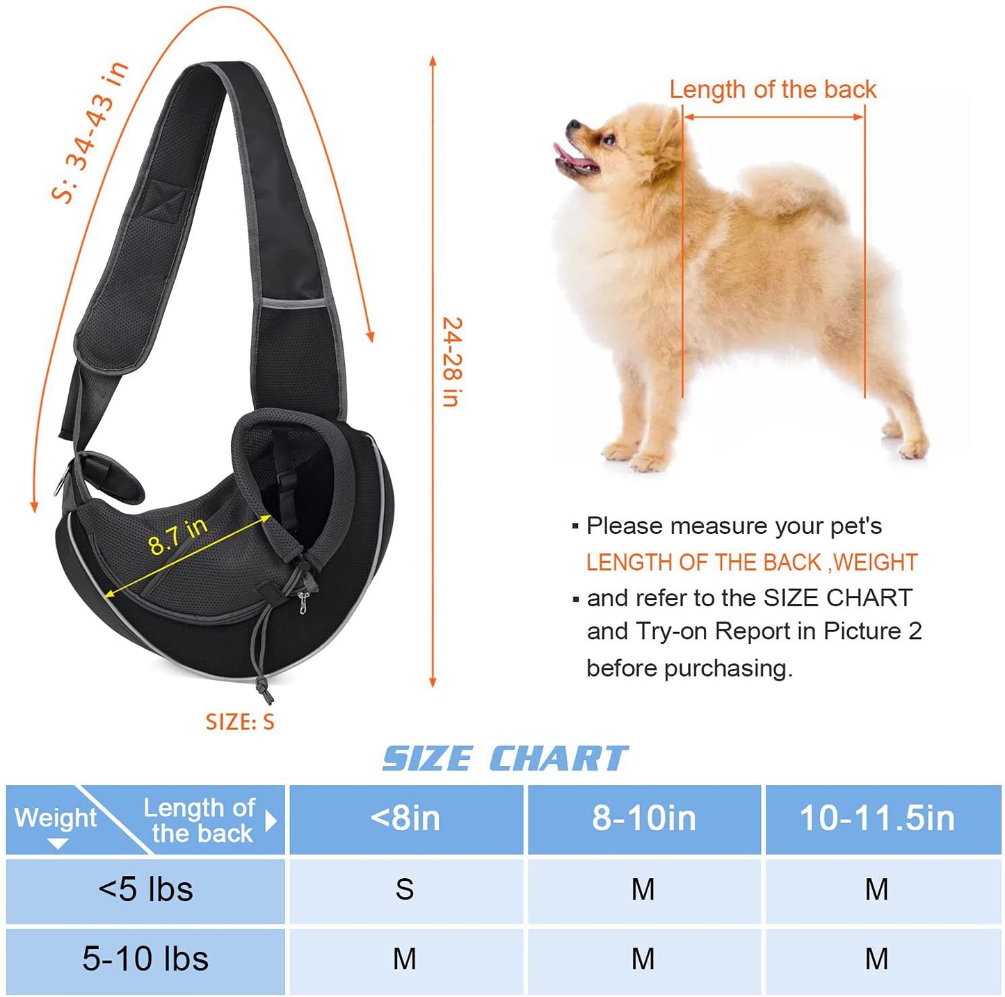 Carrying Pets Bag Outdoor Portable Crossbody Bag For Dogs & Cats