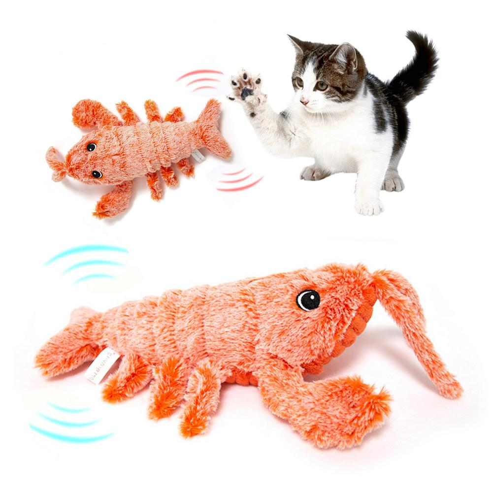 Pet Toys Electric Jumping Shrimp | USB Charging Pets Toy