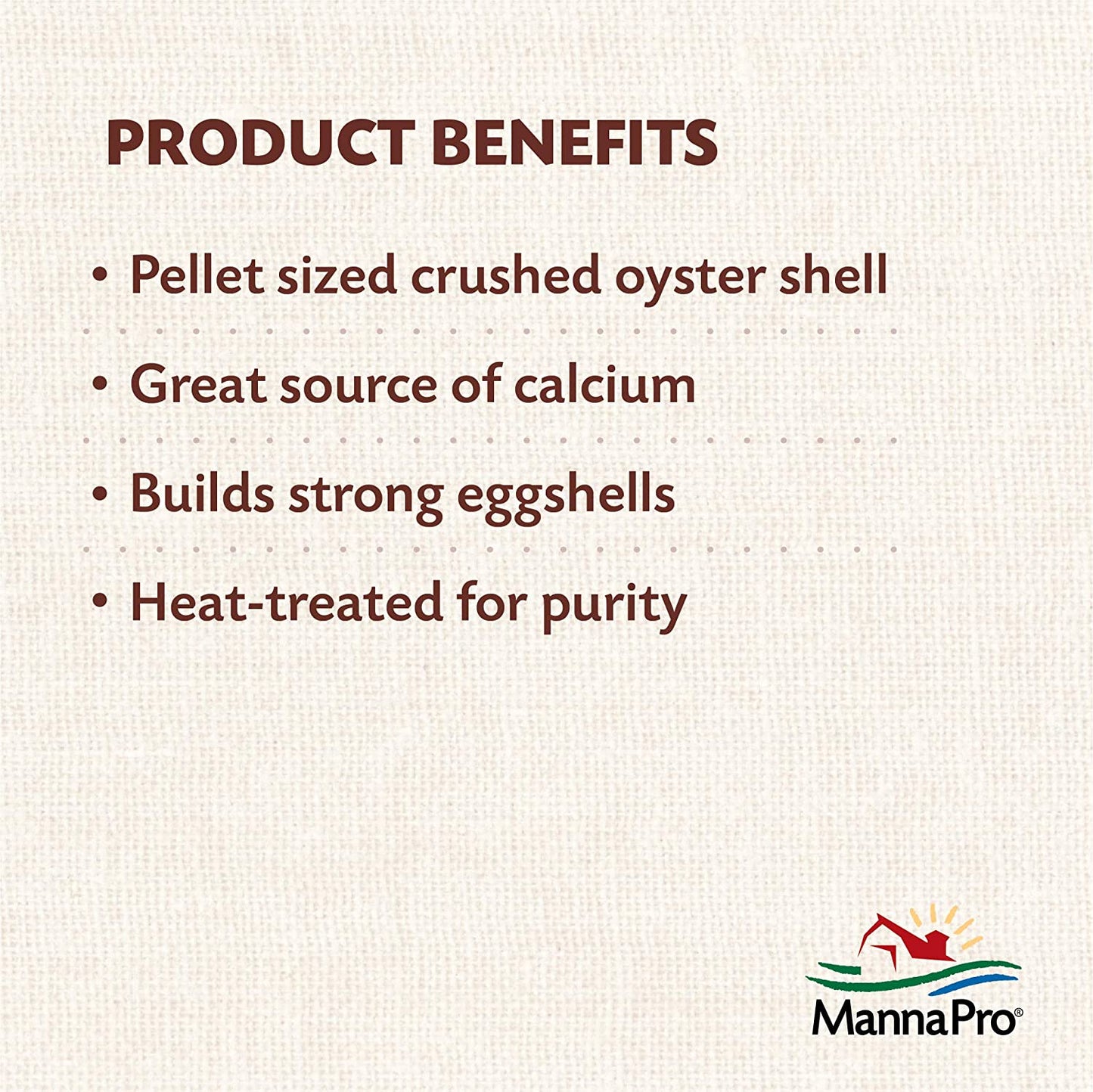 Manna Pro Crushed Oyster Shell Calcium Supplement for Laying Chickens - Poultry Treat - 5 Lbs.