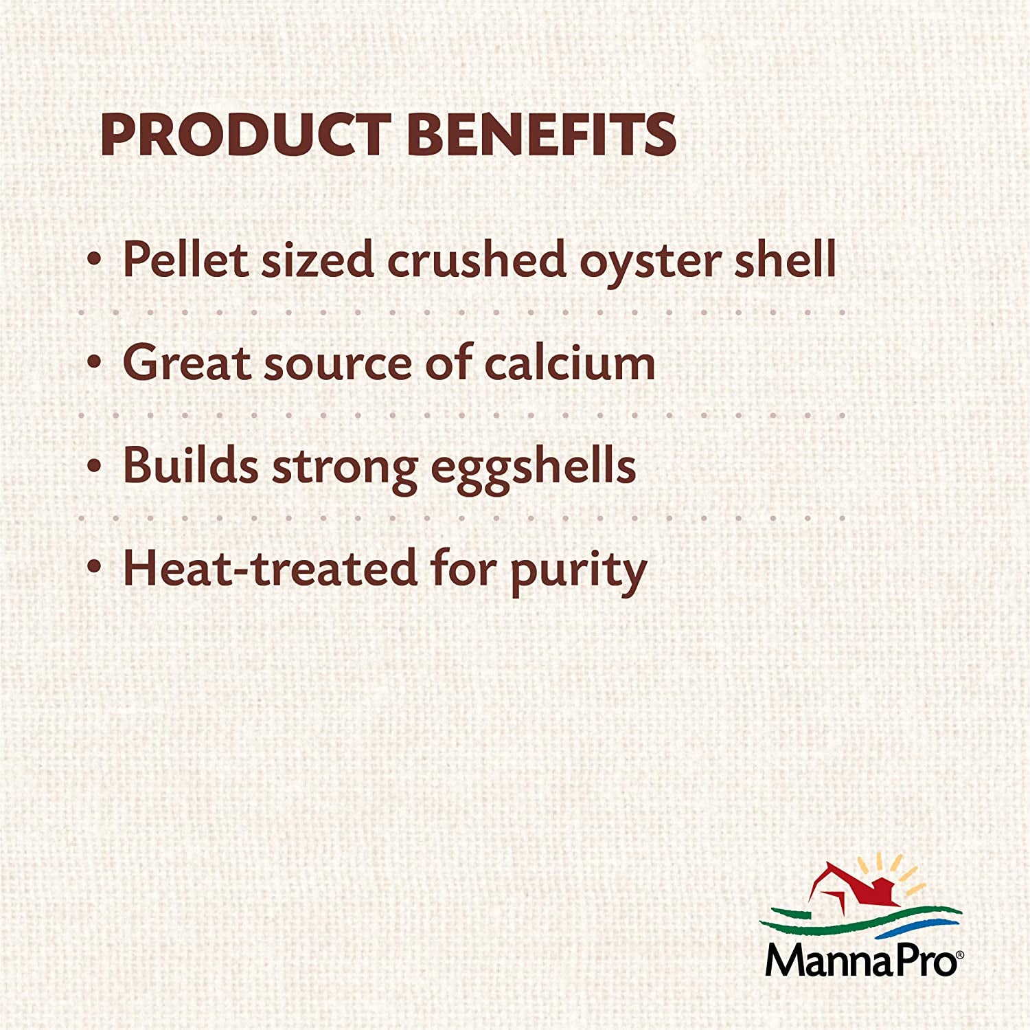 Manna Pro Crushed Oyster Shell Calcium Supplement for Laying Chickens - Poultry Treat - 5 Lbs.