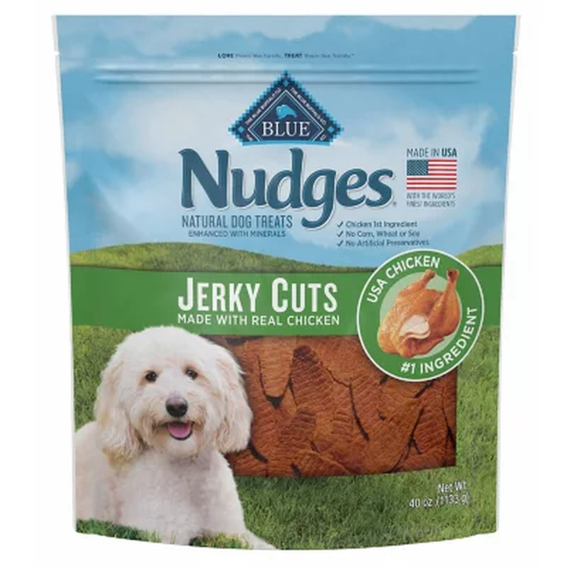 Blue Buffalo Nudges Natural Jerky Cut Dog Treats, Chicken Flavored (40 Oz.)