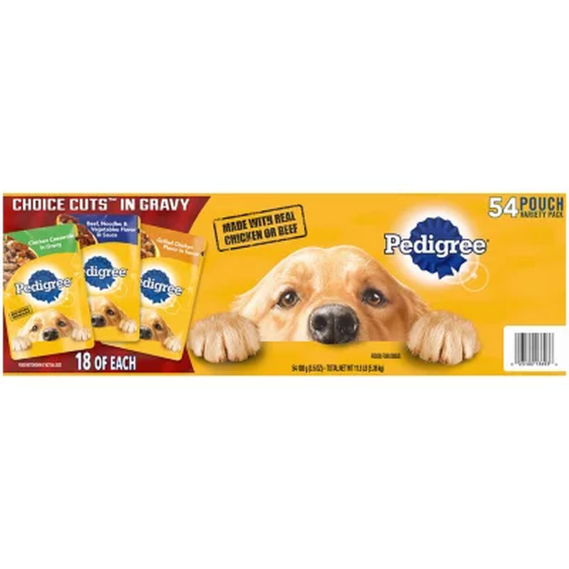 Pedigree Choice Cuts in Gravy Wet Dog Food, Variety Pack (3.5 Oz., 54 Ct.)