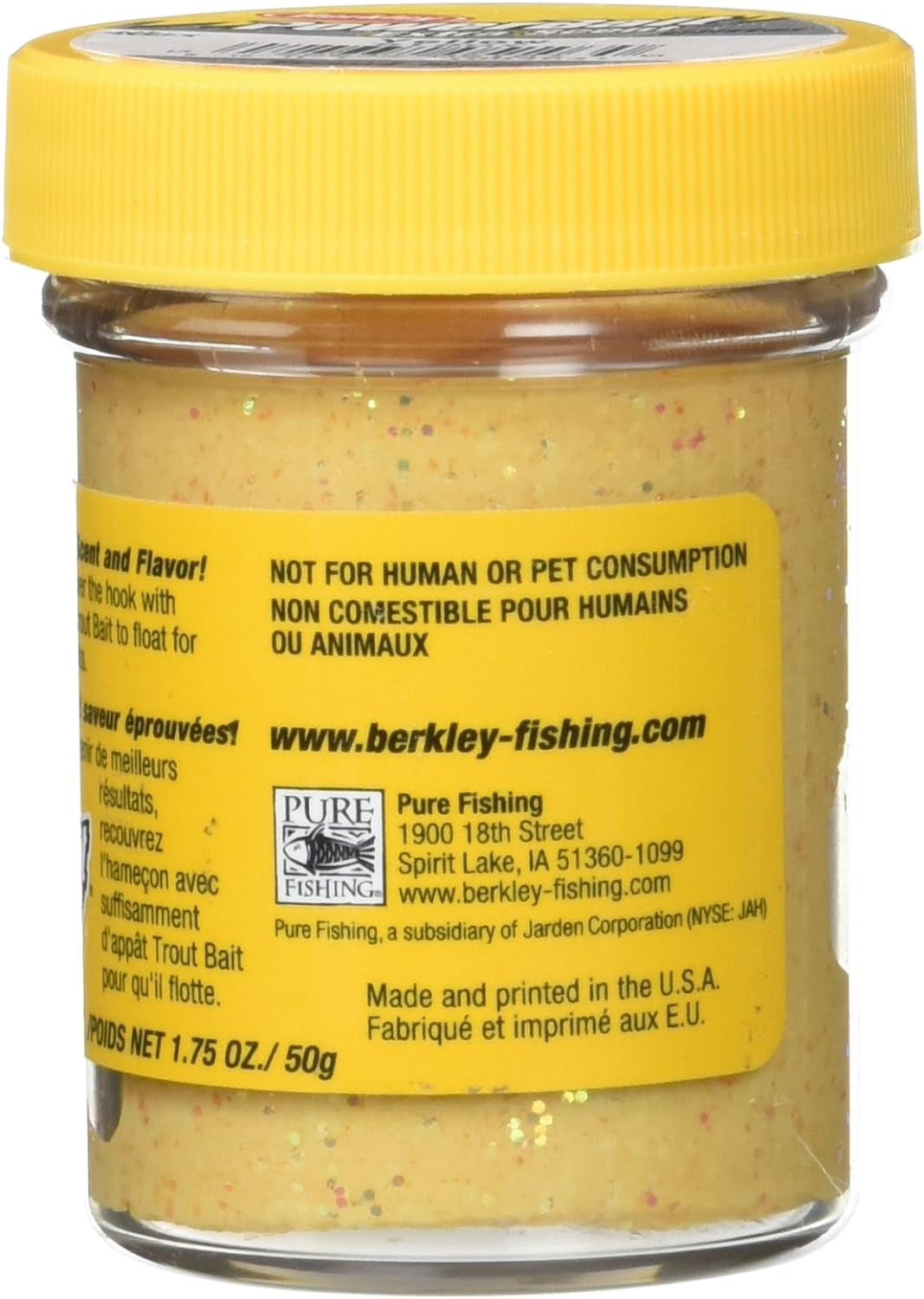 Berkley Powerbait Glitter Trout Bait,Yellow,1.75 Ounce Jar