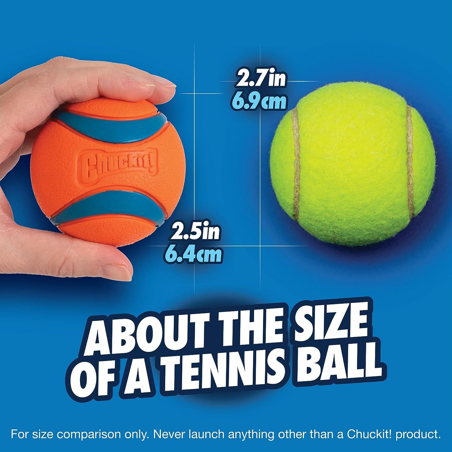 Chuckit! Ultra Ball Dog Toy, Medium (2.5 Inch Diameter) Pack of 2, for Breeds 20-60 Lbs