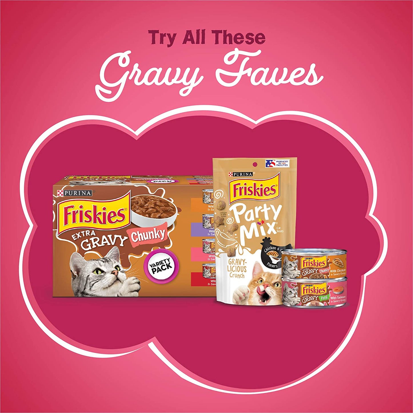 Friskies Dry Cat Food, Gravy Swirlers - 3.15 Lb. Bag