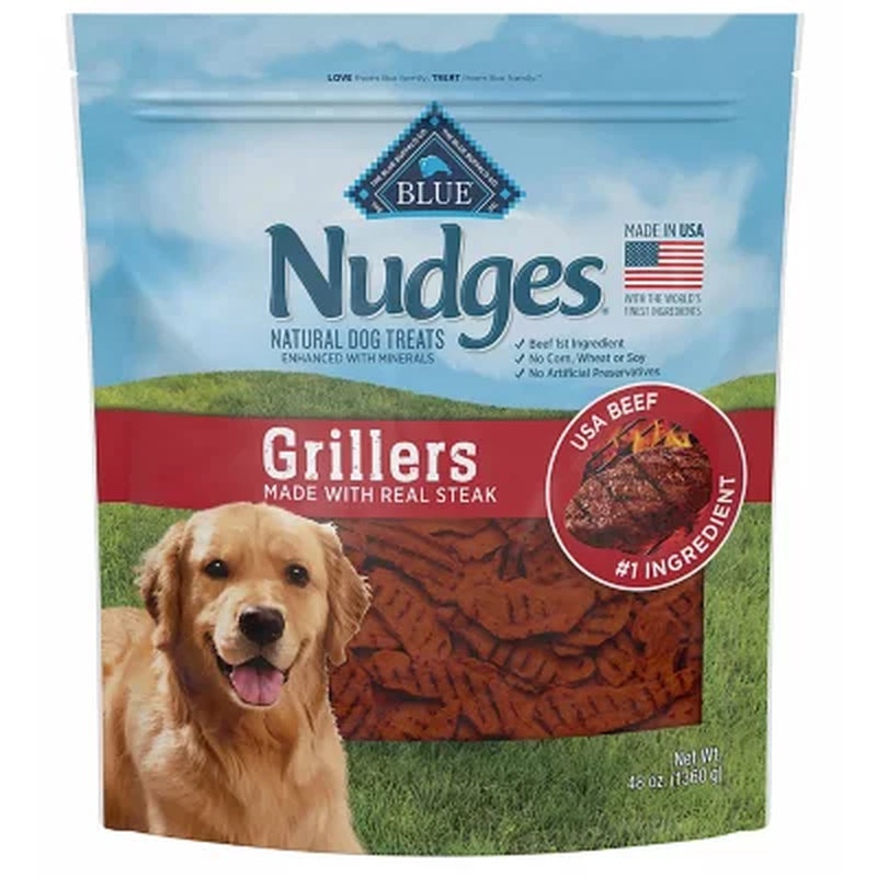 Blue Buffalo Nudges Grillers Natural Dog Treats, Steak Flavored (48 Oz.)