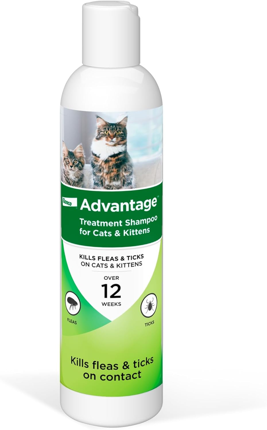 Advantage Flea and Tick Treatment Shampoo for Cats and Kittens, 8 Oz