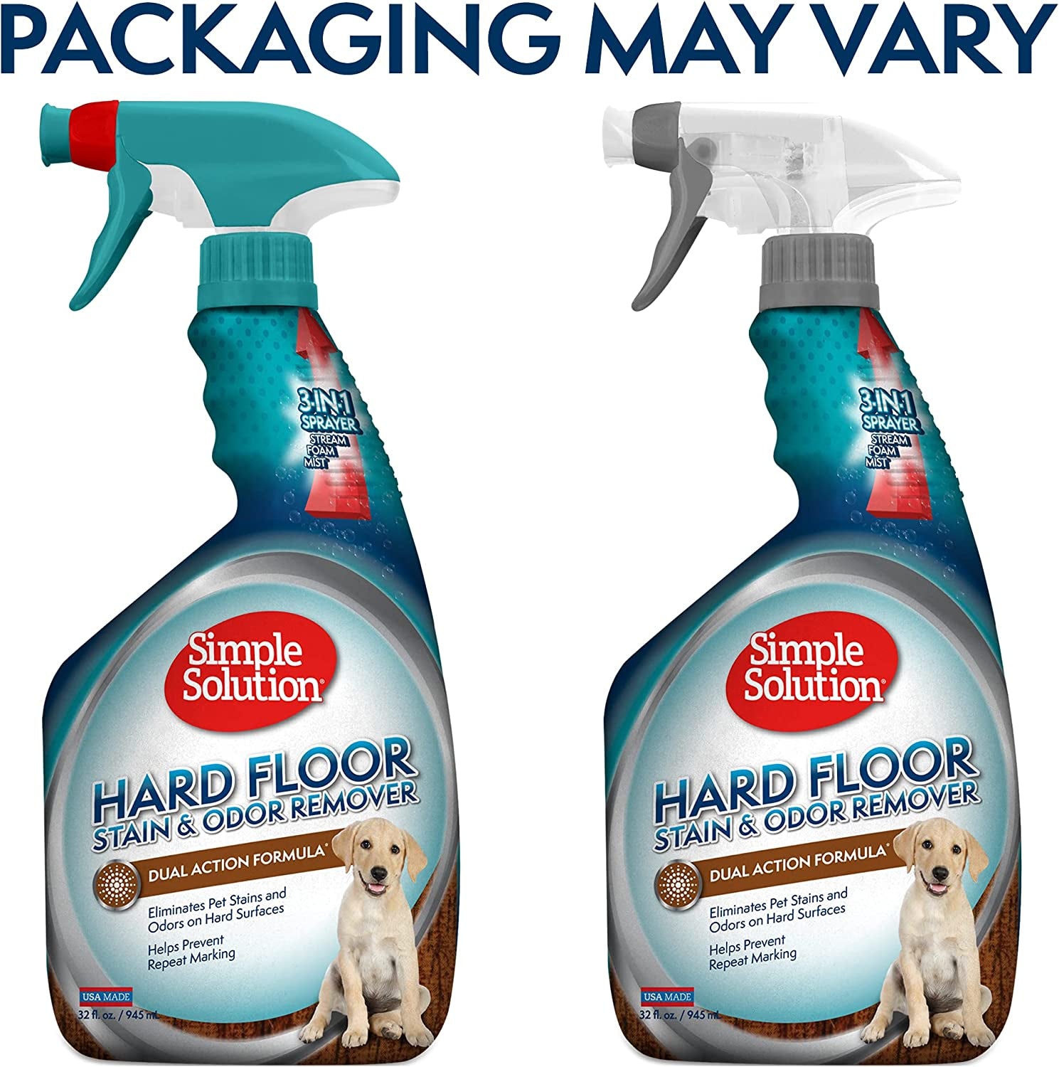 Simple Solution Hard Floor Pet Stain and Odor Remover | Dual Action Cleaner for Sealed Hardwood Floors | 32 Ounces