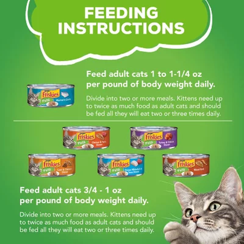 Purina Friskies Pate Wet Cat Food, Variety Pack (5.5 Oz., 60 Ct.)