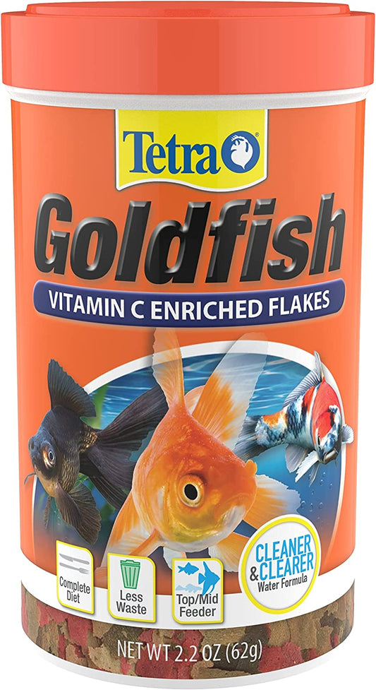 Goldfish Flakes 2.2 Ounces, Balanced Diet, Clear Water Formula