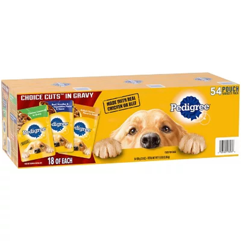 Pedigree Choice Cuts in Gravy Wet Dog Food, Variety Pack (3.5 Oz., 54 Ct.)