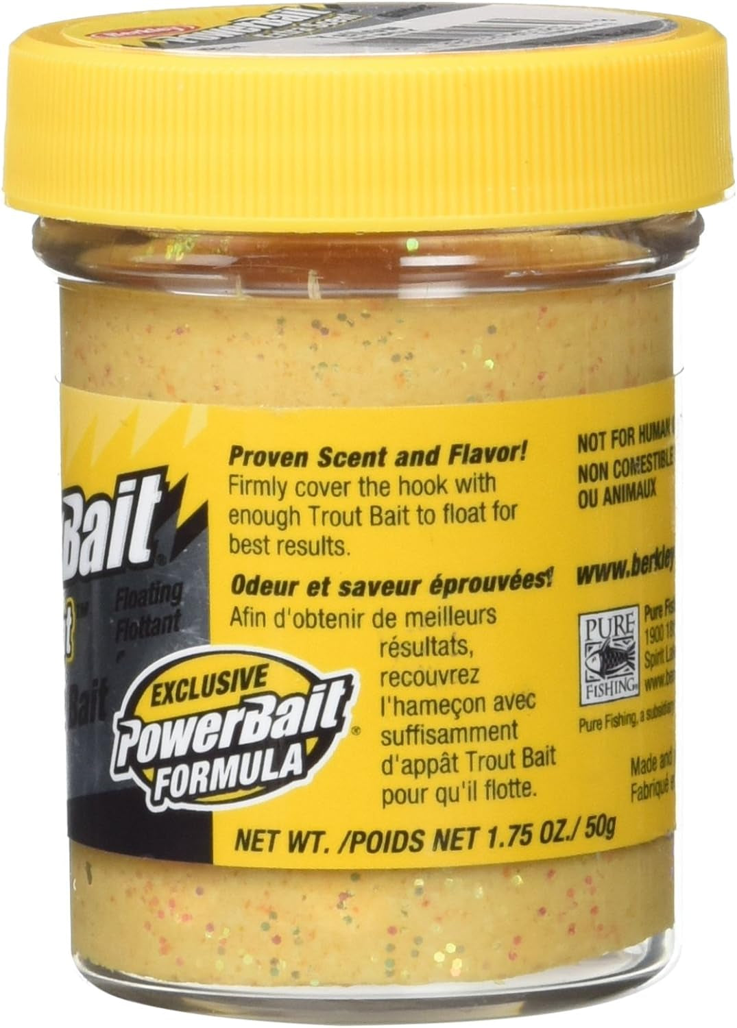 Berkley Powerbait Glitter Trout Bait,Yellow,1.75 Ounce Jar