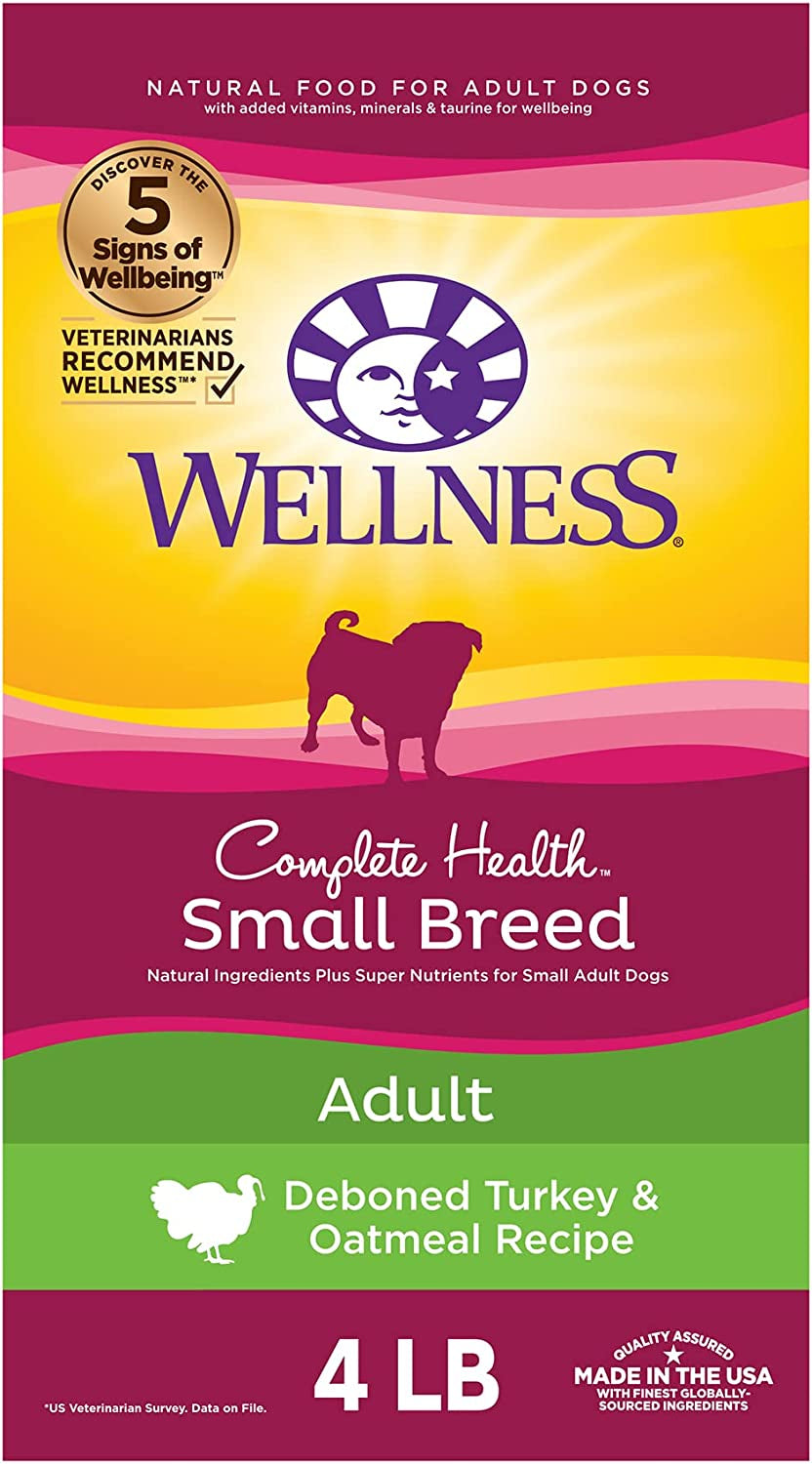 Complete Health Small Breed Dry Dog Food with Grains, Natural Ingredients, Made in USA with Real Turkey, for Dogs up to 25 Lbs, (Adult, Turkey & Oatmeal, 4-Pound Bag)