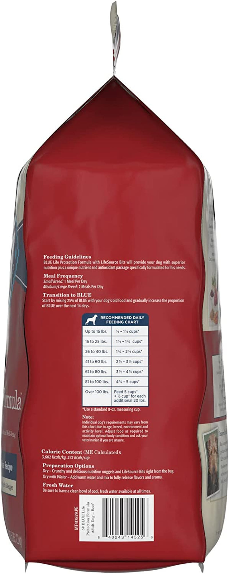 Blue Buffalo Life Protection Formula Natural Adult Dry Dog Food, Beef and Brown Rice 5-Lb Trial Size Bag