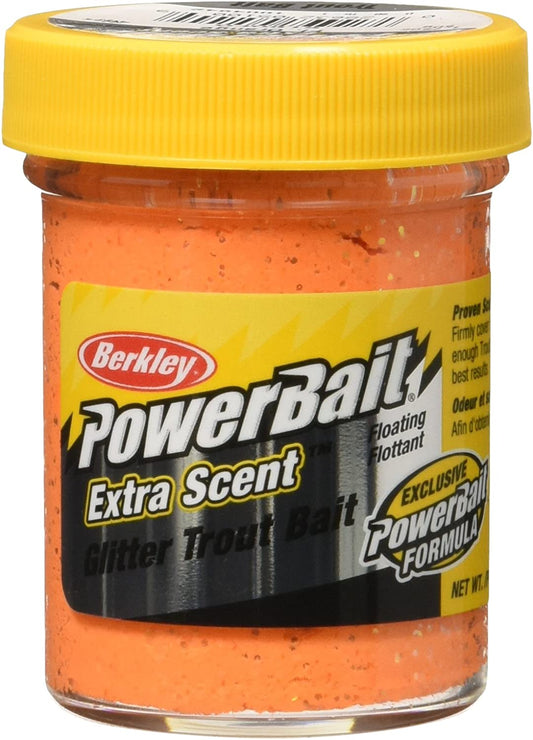 Berkley Powerbait Glitter Trout Bait Fluorescent Orange, 1.75 Oz