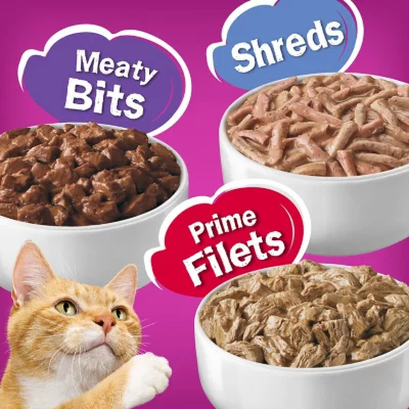 Purina Friskies Wet Cat Food, Gravy Pleasers Variety Pack (5.5 Oz., 60 Ct.)