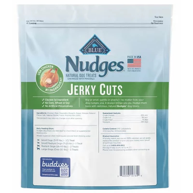 Blue Buffalo Nudges Natural Jerky Cut Dog Treats, Chicken Flavored (40 Oz.)