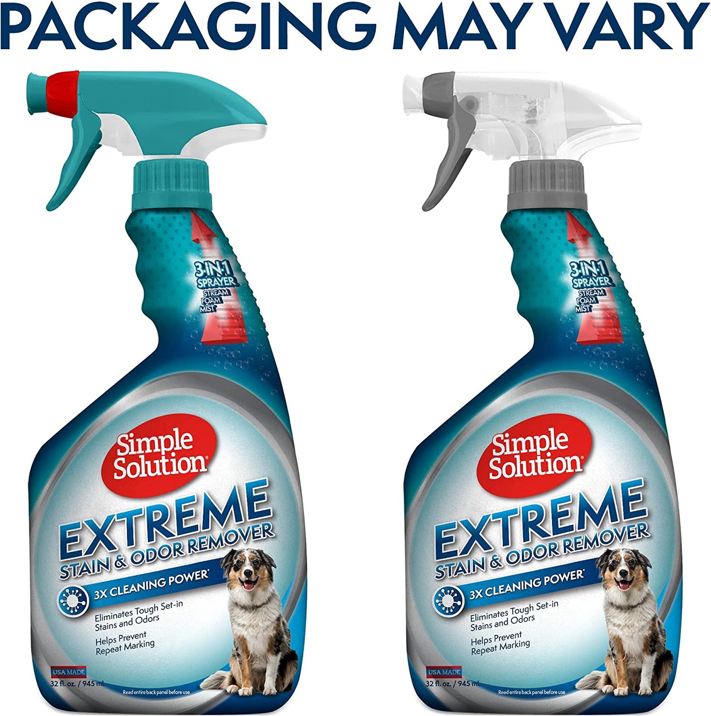 Simple Solution Extreme Pet Stain and Odor Remover, Enzymatic Cleaner with 3X Pro-Bacteria Cleaning Power, 32 Ounces