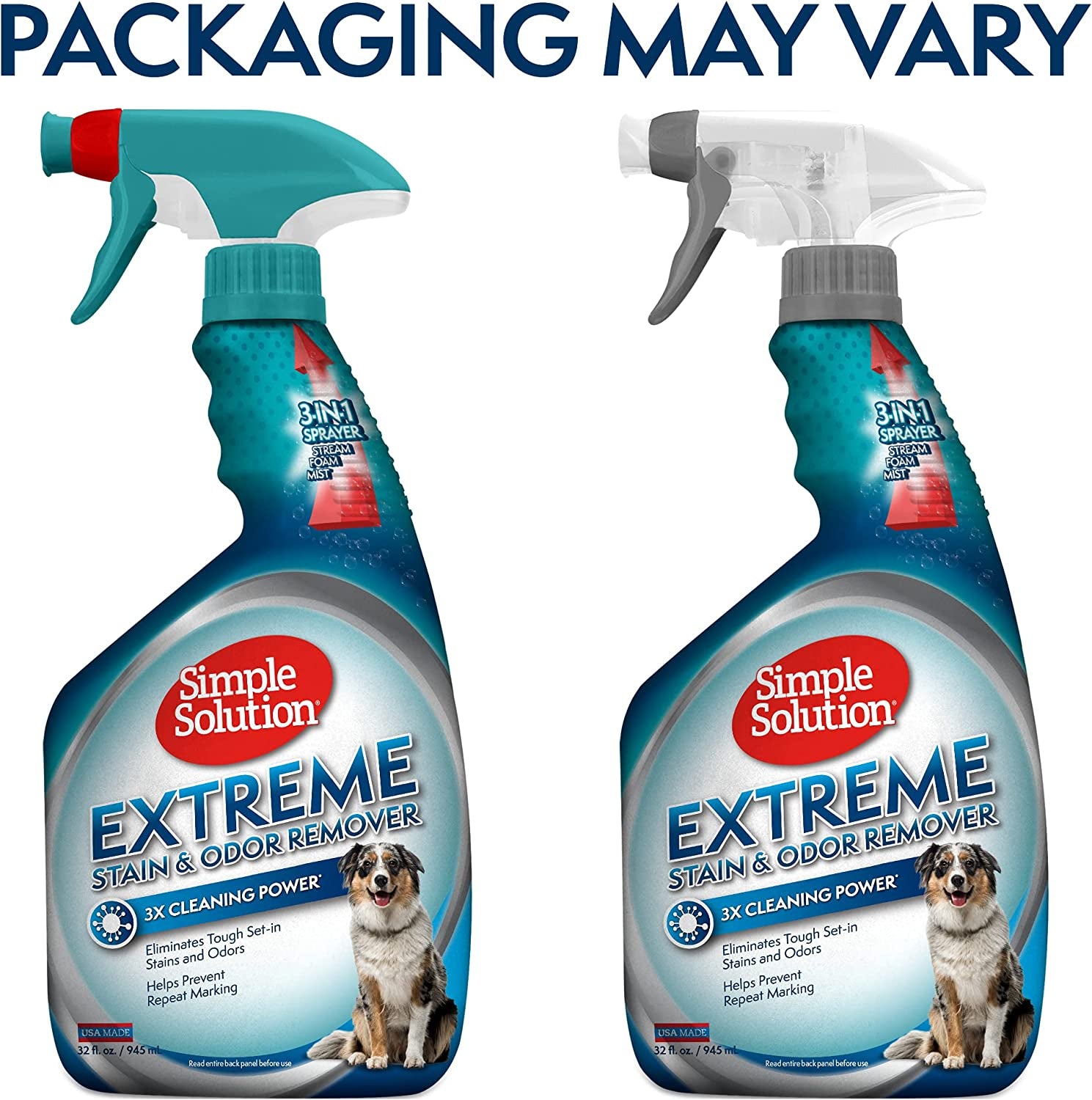 Simple Solution Extreme Pet Stain and Odor Remover, Enzymatic Cleaner with 3X Pro-Bacteria Cleaning Power, 32 Ounces