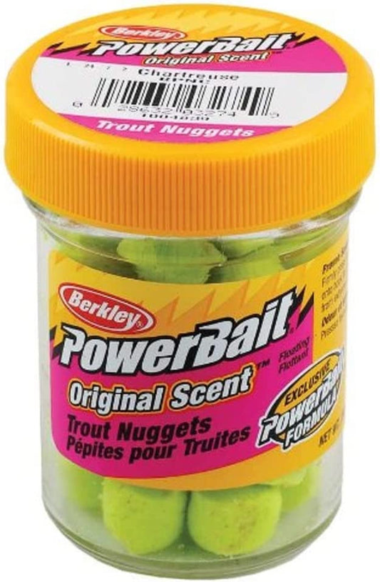 Berkley Powerbait Power Nuggets Fishing Dough Bait, Chartreuse