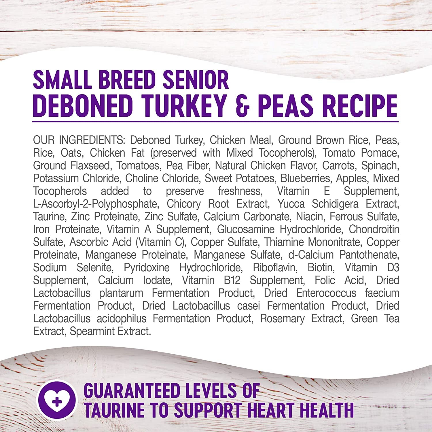 Wellness Complete Health Small Breed Dry Dog Food with Grains, Natural Ingredients, Made in USA with Real Turkey, for Dogs up to 25 Lbs. (Senior, Turkey & Peas, 4-Pound Bag)