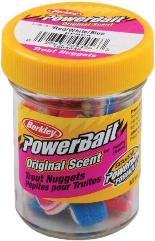 Berkley Powerbait Power Nuggets Captain America,White and Blue, 1.1 Oz