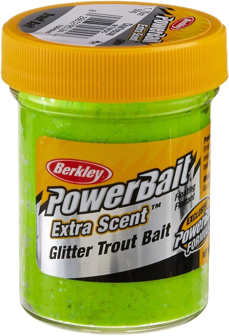 Berkley Powerbait Glitter Trout Bait, Chartreuse STBGC, 1.75 Oz Jar