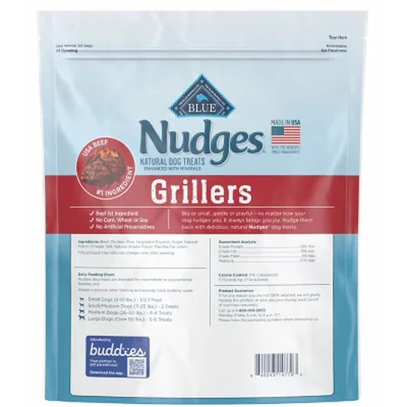 Blue Buffalo Nudges Grillers Natural Dog Treats, Steak Flavored (48 Oz.)