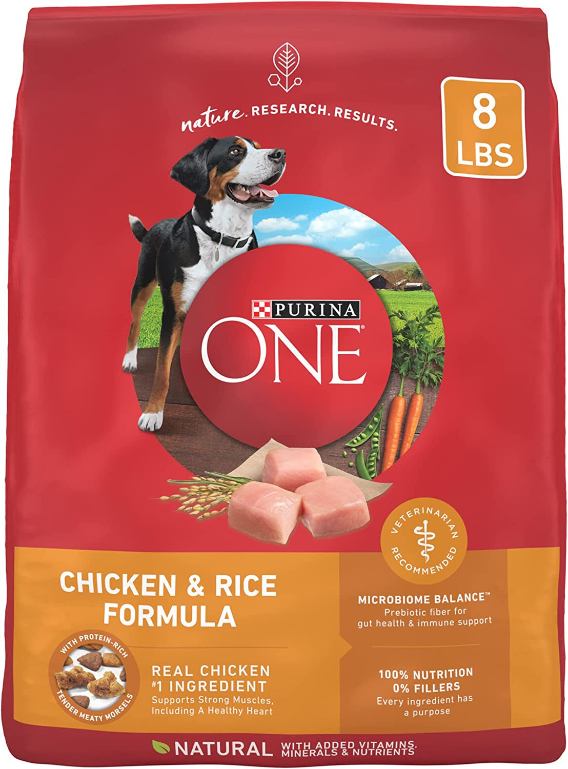 Purina ONE Chicken and Rice Formula Dry Dog Food - 8 Lb. Bag